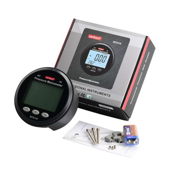 Wintact Portable Hight Precision Pressure Manometer with Temperature Compensation, Model:WT5110 /...