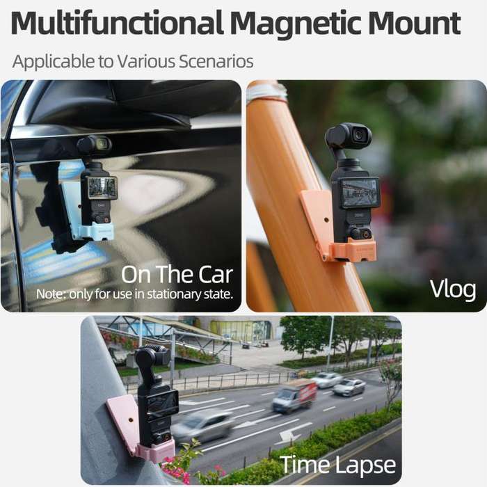 For DJI OSMO Pocket 3 Sunnylife 761V3 Magnetic Mount Multi Interface Expansion Adapter(Yellow)