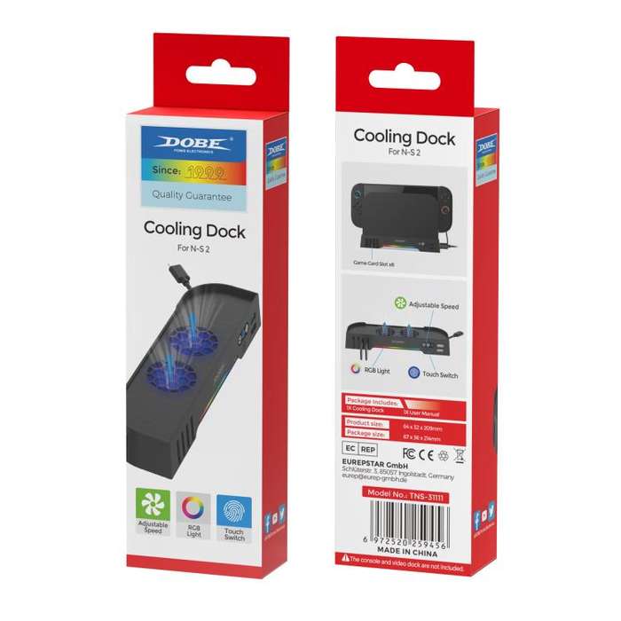 For Nintendo Switch 2 DOBE TNS-31111 Game Controller Charging Base Radiator(Black)
