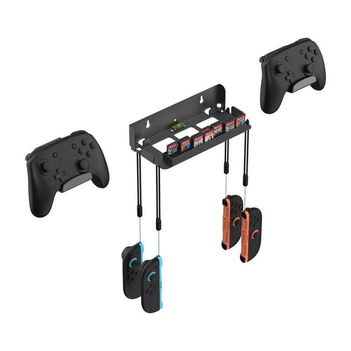 For Nintendo Switch 2 DOBE TNS-31113 Game Controller Wall-Mounted Storage Rack(Black)