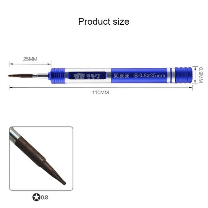 BEST BST-6666 Aluminum Alloy Screwdriver, Model:Pentalobe 0.8
