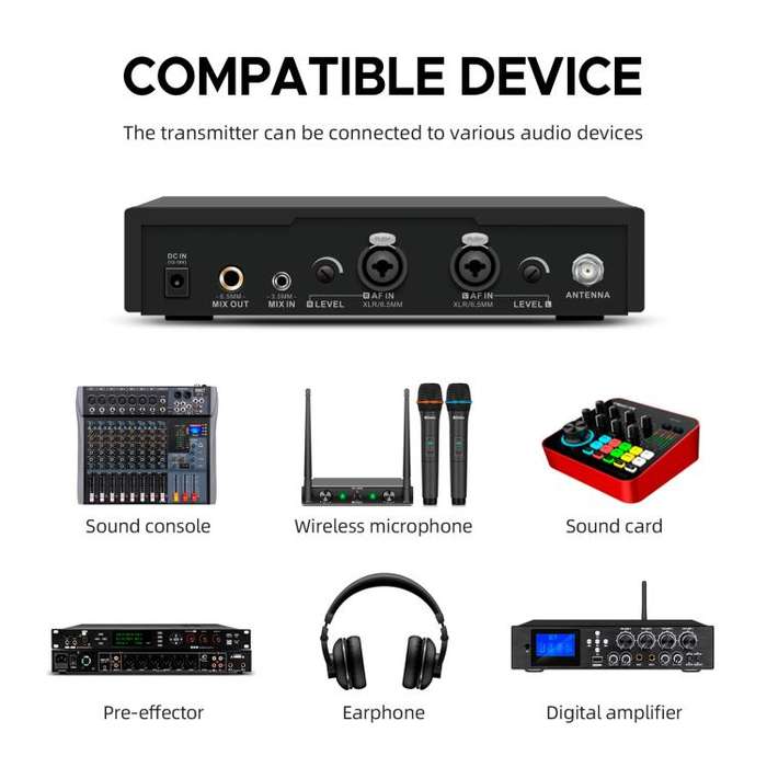 DEBRA ST-102 Professional Stage Wireless Audio Return Monitoring System with One Receivers(UK Plug)