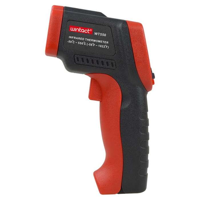 Wintact WT550 Portable Infrared Thermometer, Measuring Range: -50 to 550 Degrees Celsius(Black Red)