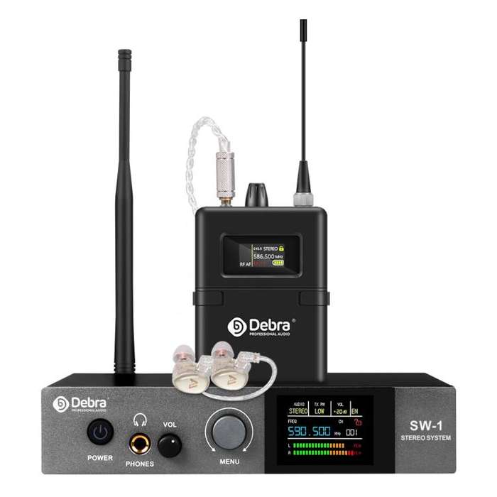 DEBRA SW-1 Professional Stage Wireless Stereo Monitor System with One Receivers(UK Plug)
