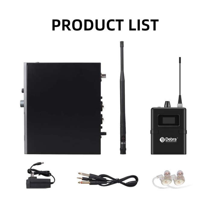 DEBRA SW-1 Professional Stage Wireless Stereo Monitor System with One Receivers(UK Plug)