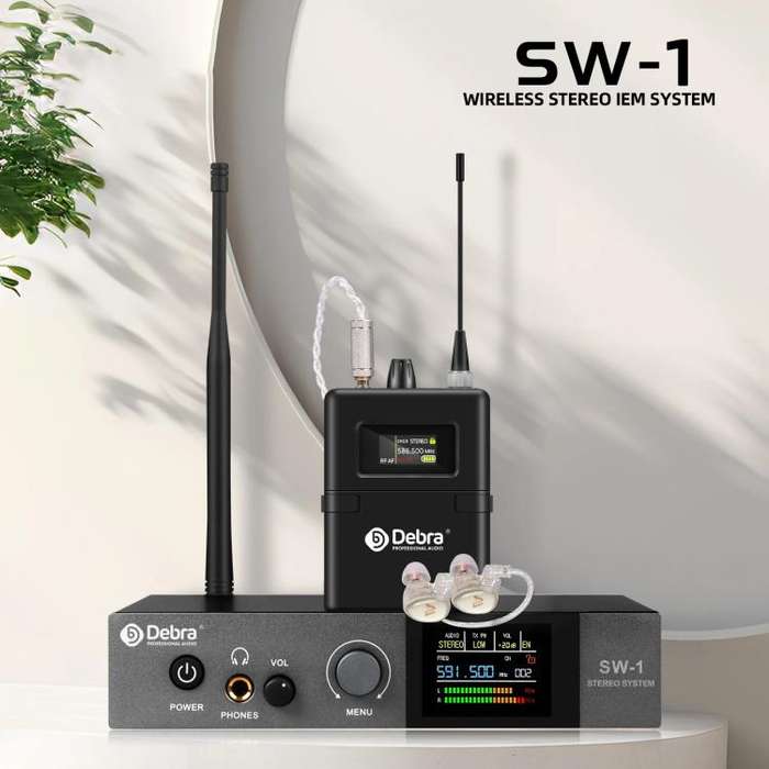 DEBRA SW-1 Professional Stage Wireless Stereo Monitor System with One Receivers(UK Plug)