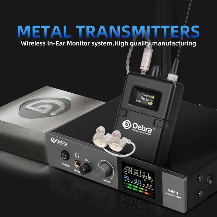 DEBRA SW-1 Professional Stage Wireless Stereo Monitor System with One Receivers(UK Plug)