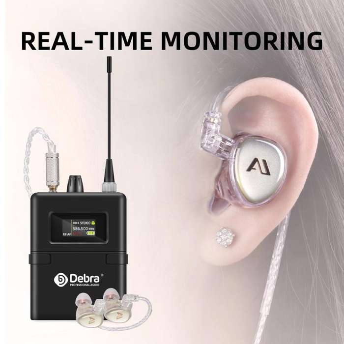DEBRA SW-1 Professional Stage Wireless Stereo Monitor System with One Receivers(EU Plug)