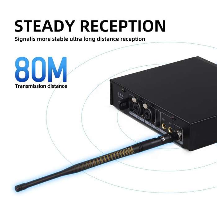 DEBRA SW-1 Professional Stage Wireless Stereo Monitor System with One Receivers(EU Plug)