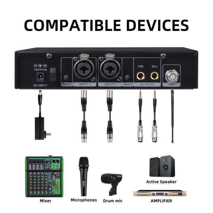 DEBRA SW-1 Professional Stage Wireless Stereo Monitor System with One Receivers(UK Plug)