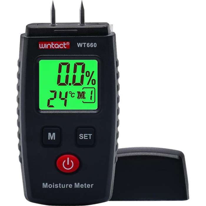 Wintact WT660 Probe Type Wood Moisture Digital Meter(Black)