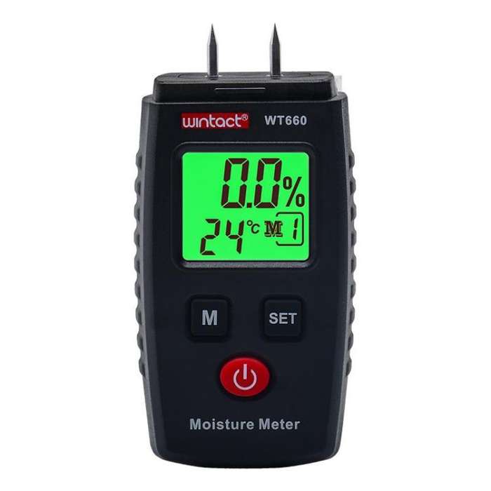 Wintact WT660 Probe Type Wood Moisture Digital Meter(Black)
