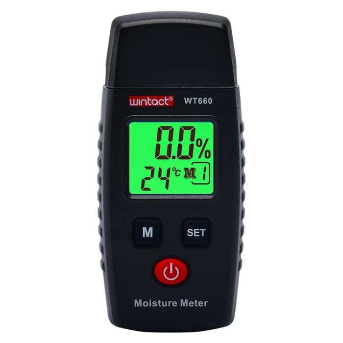 Wintact WT660 Probe Type Wood Moisture Digital Meter(Black)