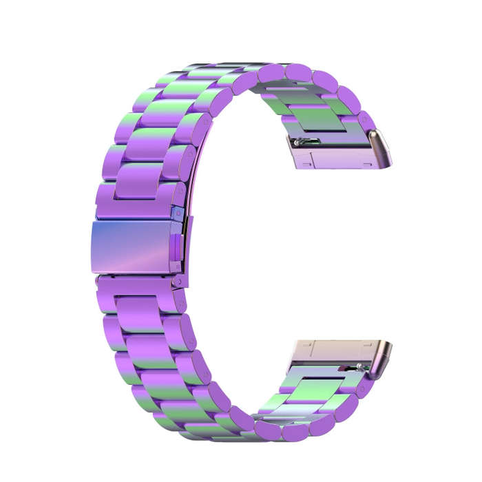 For Fitbit Versa 3 / Fitbit Sense 3-Beads Stainless Steel Watch Band with Disassembly Tools(Color...
