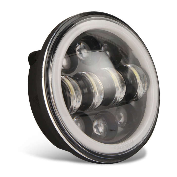 EagleVision DC9-30V 35W 6000K 4000LM 5.75 inch Round Motorcycle 6LEDs Headlight with Angel Eye fo...