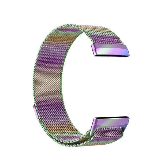 For Fitbit Versa 3 Milanese  Watch Band, Size:S 202mm(Colorful)
