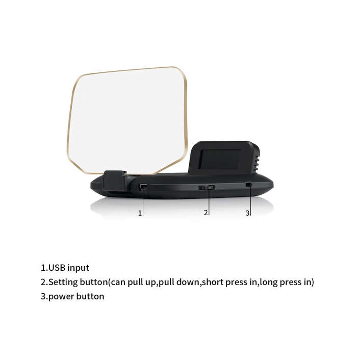 C1 OBD2 + GPS Mode Car HUD Head-up Display Compass / Speed / Water Temperature / Voltage Display ...