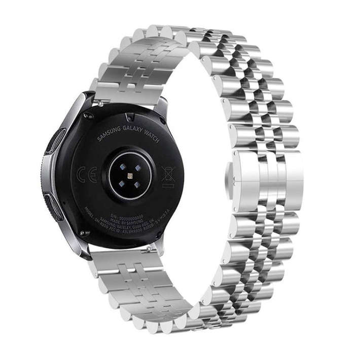 20mm For Huawei Watch GT 2 42mm Five Beads Steel Watch Band(Silver)