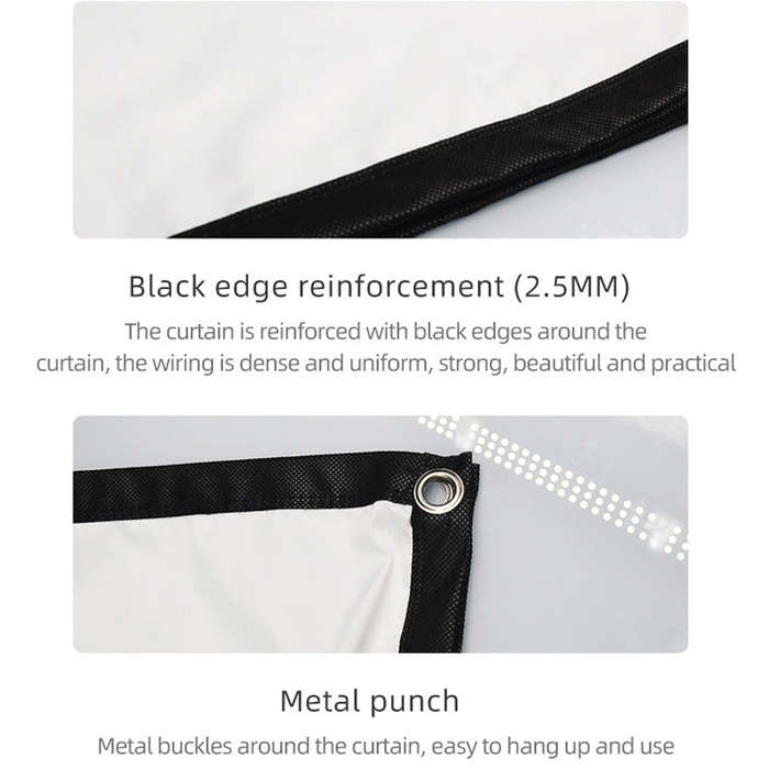 Simple Folding High Density Polyester Projector Film Curtain, Size:60 inch (16:9) Projection Area...
