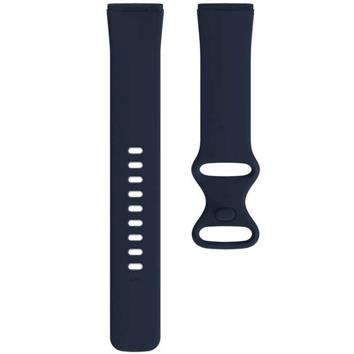 For Fitbit Versa 3 / Sense Silicone Watch Band, Size: S(Navy Blue)