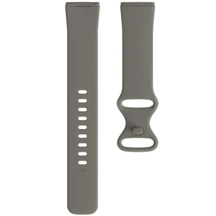For Fitbit Versa 3 / Sense Silicone Watch Band, Size: S(Grey)