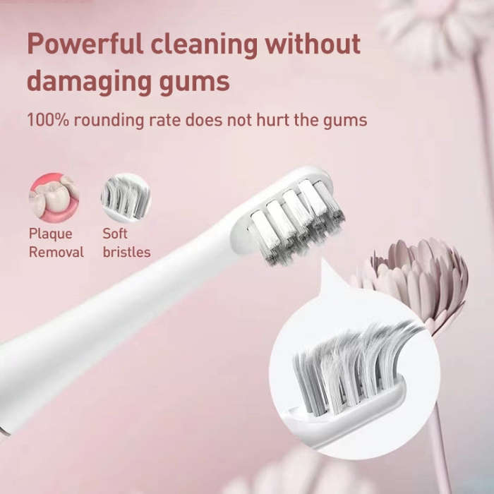 2 PCS / Set Original Xiaomi Youpin SO WHITE Waterproof Acoustic Wave Electric Toothbrush Replaced...