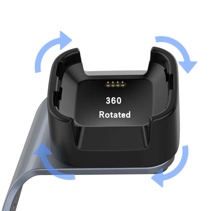 For Fitbit Versa / Versa Lite / Versa SE Universal Aluminum Alloy Charger Holder with Chip Protec...