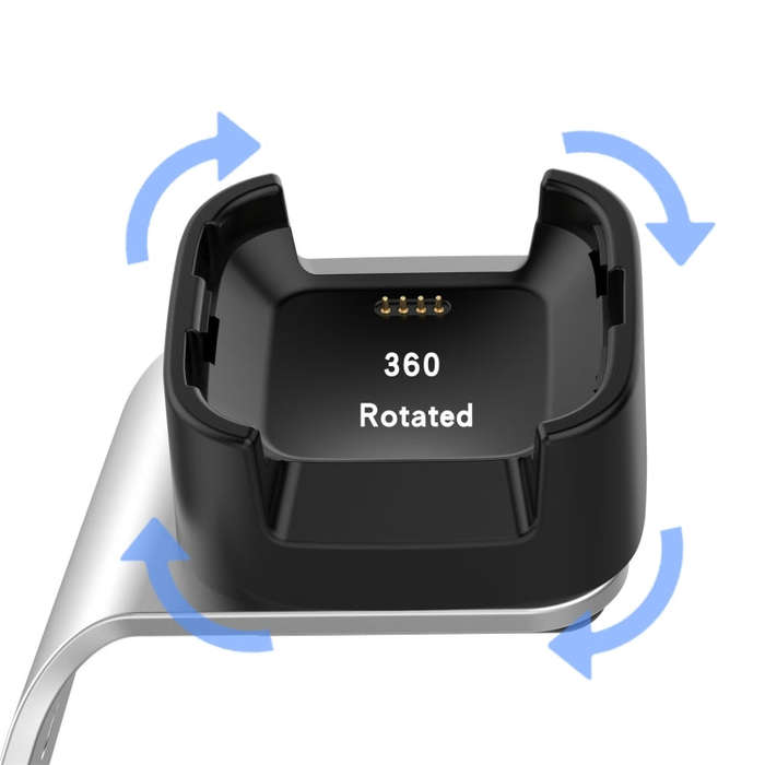 For Fitbit Versa / Versa Lite / Versa SE Universal Aluminum Alloy Charger Holder with Chip Protec...