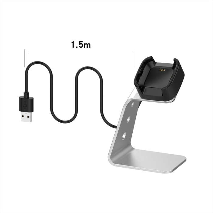 For Fitbit Versa 2 Universal Aluminum Alloy Charger Holder(Grey)