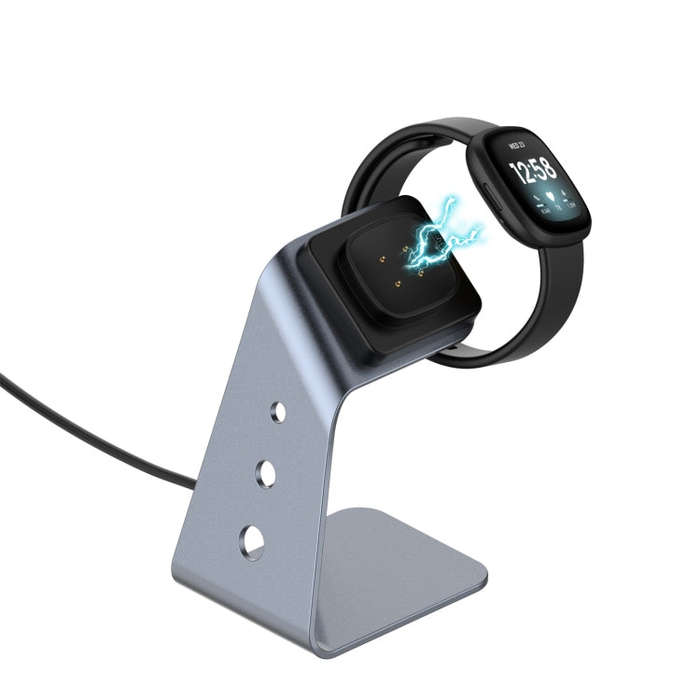 For Fitbit Versa 3 / Fitbit Sence Aluminum Alloy Charger Holder with Chip Protection, Support Fas...