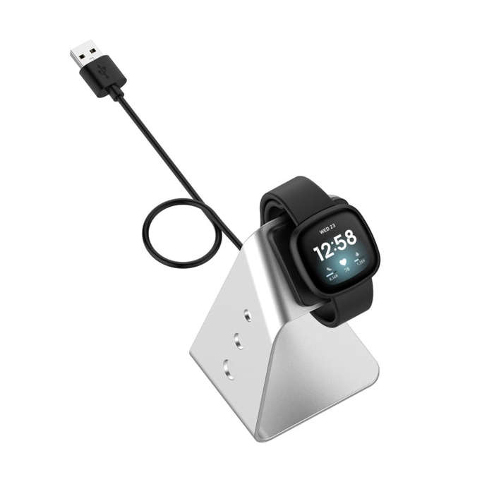 For Fitbit Versa 3 / Fitbit Sence Aluminum Alloy Charger Holder with Chip Protection, Support Fas...