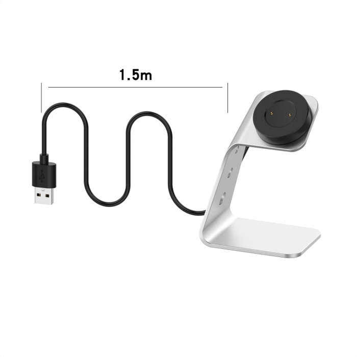 For Huawei Watch GT 2 / GT / GT 2e Universal Aluminum Alloy Magnetic Charger Holder(Silver)