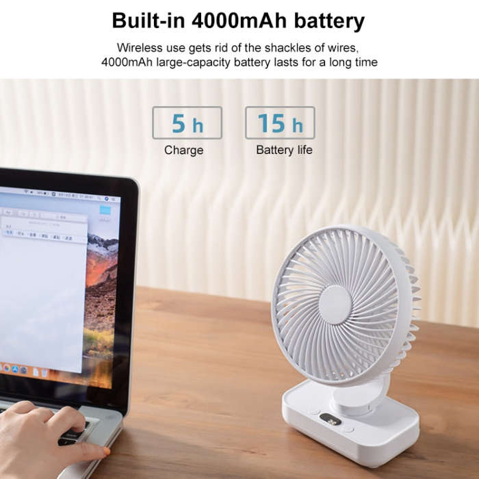 D606Y Portable Desktop Oscillating Small Fan (Black)