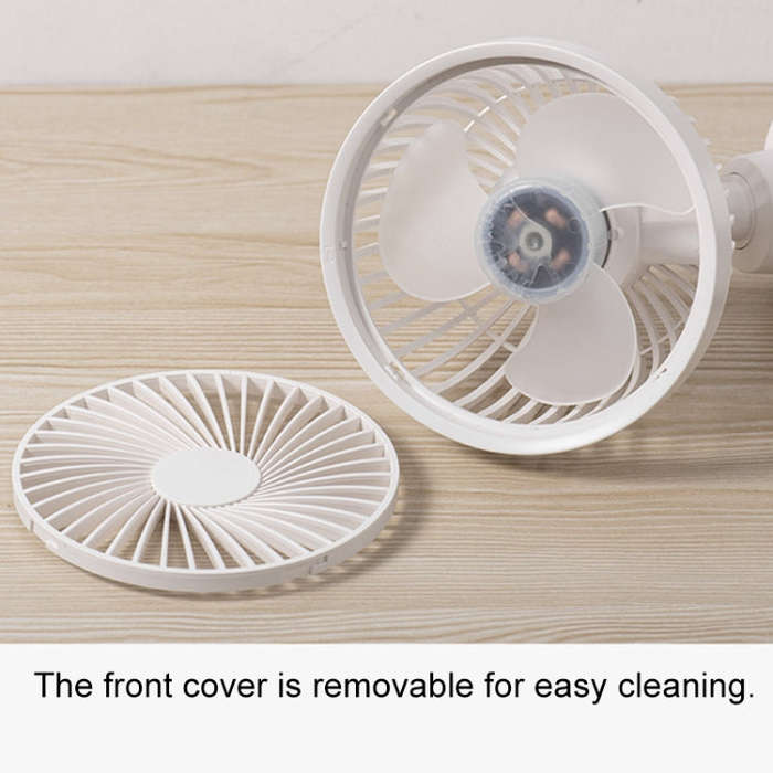 D601Y Portable USB Clip-on Oscillating Small Fan (White)