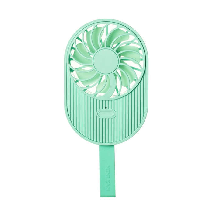 LLD-17 0.7-1.2W Ice Cream Shape Portable 2 Speed Control USB Charging Handheld Fan with Lanyard (...