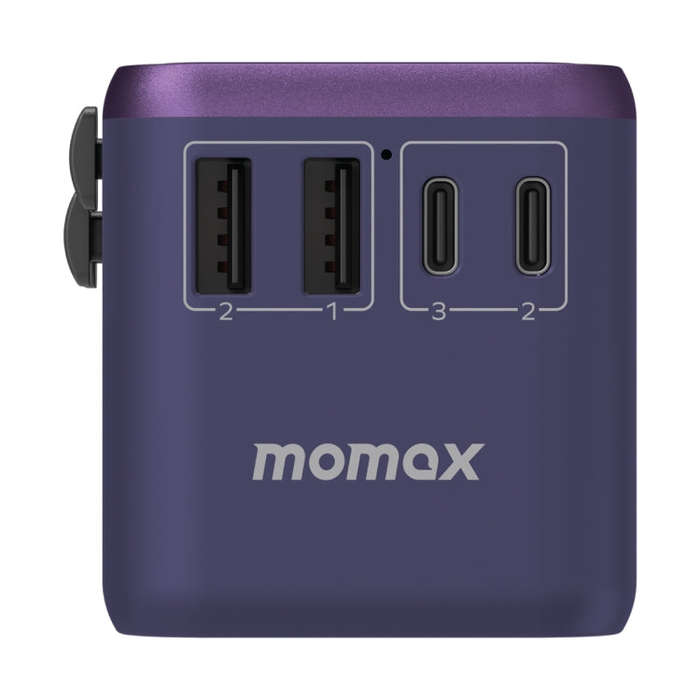 MOMAX 1-World UA8 PD 70W Fast Charger Power Adapter(Purple)