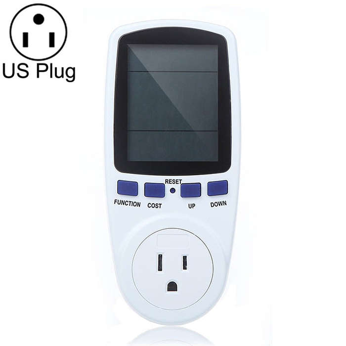 AC 120V 60Hz Max 15A LCD Display Power Meter Energy Watt Amps Volt Electricity Usage Monitor Anal...