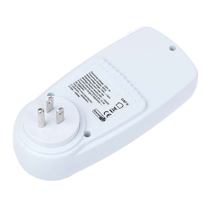 AC 120V 60Hz Max 15A LCD Display Power Meter Energy Watt Amps Volt Electricity Usage Monitor Anal...