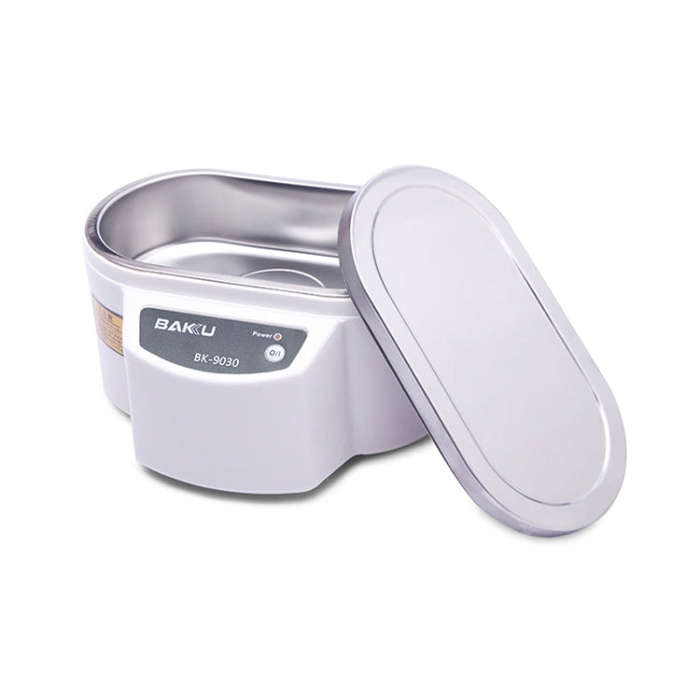 BAKU BK-9030 30W 0.8L LCD Display Ultrasonic Cleaner, AC 110V, US Plug(White)