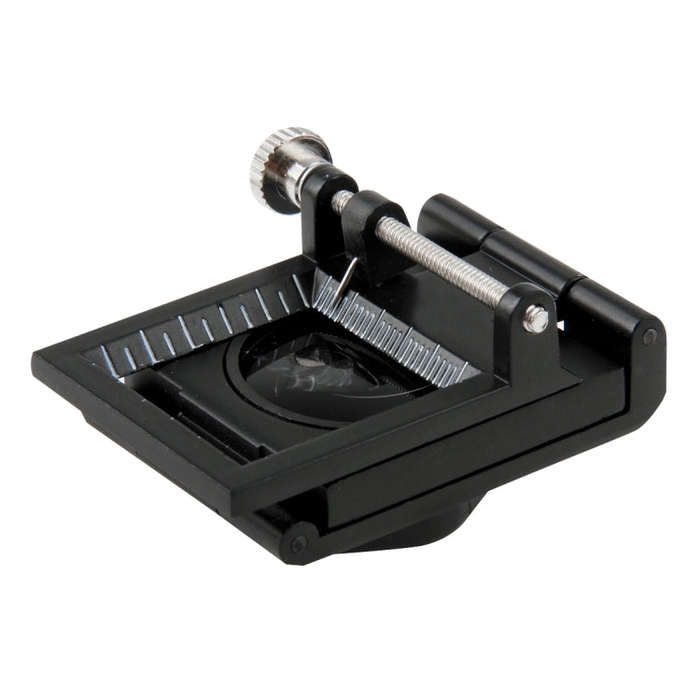 Mini Desk Style 10x Magnification Loupe Metal Antique Magnifier(Black)