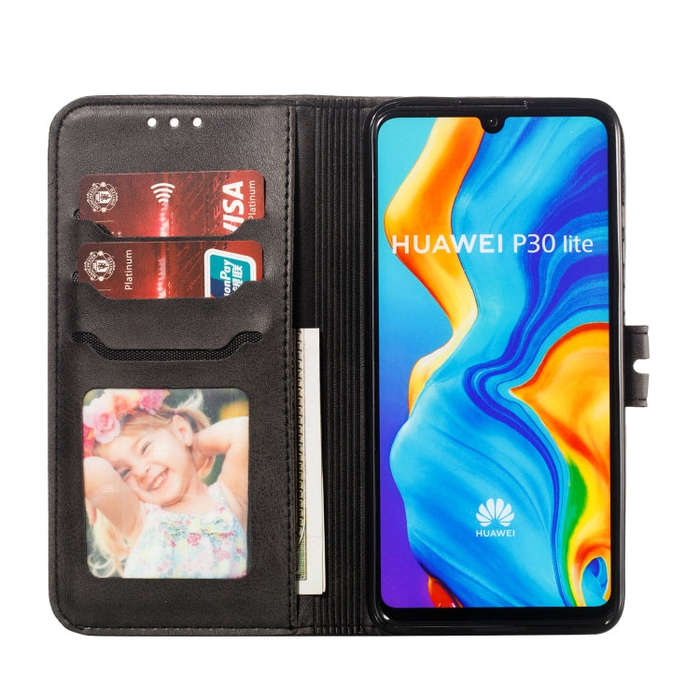Leather Protective Case For Huawei P30 Lite(Black)