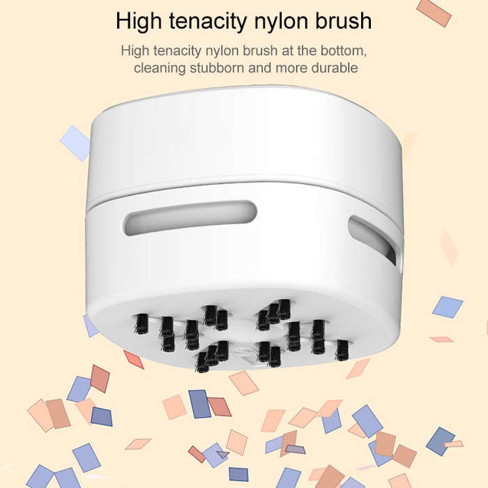 4W Hardcover Rechargeable Style Portable Handheld Wireless Mini Desktop Vacuum Cleaner(White)
