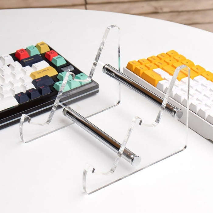 YX003-2 Double Layer Transparent Acrylic Detachable Keyboard Stand