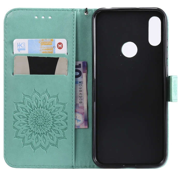 Sun Embossing Pattern Horizontal Flip Leather Case for Huawei Honor Play 8A / Y6 (2019), with Car...