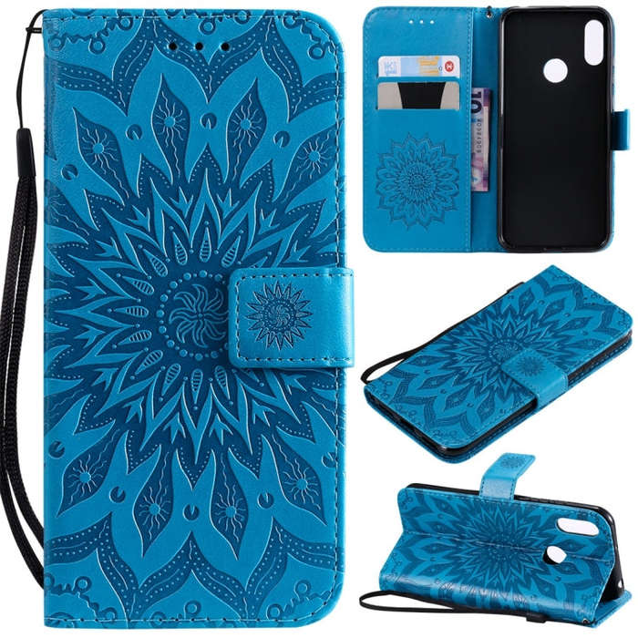 Sun Embossing Pattern Horizontal Flip Leather Case for Huawei Honor Play 8A / Y6 (2019), with Car...
