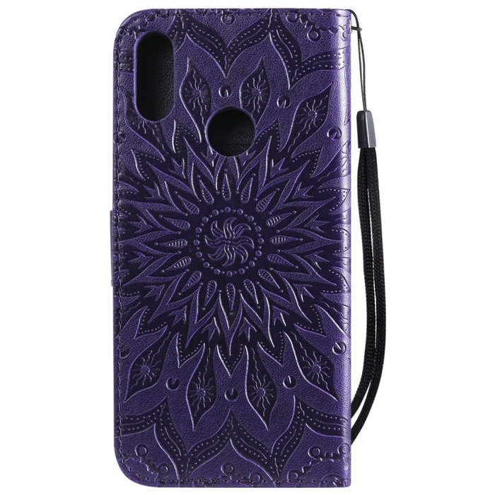 Sun Embossing Pattern Horizontal Flip Leather Case for Huawei Honor Play 8A / Y6 (2019), with Car...