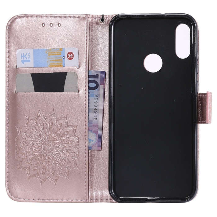 Sun Embossing Pattern Horizontal Flip Leather Case for Huawei Honor Play 8A / Y6 (2019), with Car...