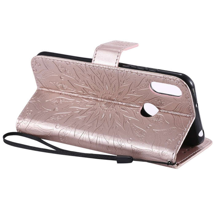 Sun Embossing Pattern Horizontal Flip Leather Case for Huawei Honor Play 8A / Y6 (2019), with Car...