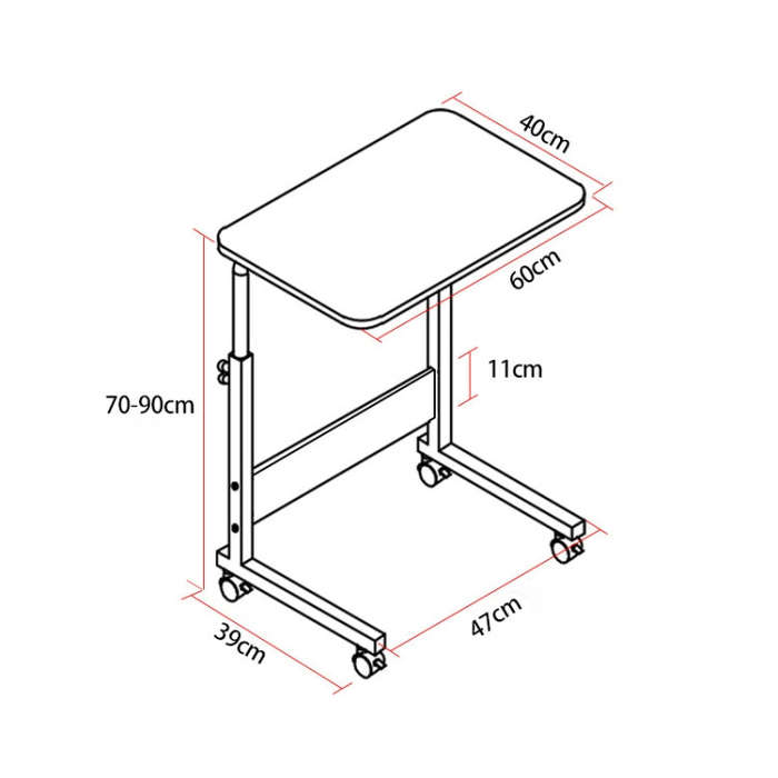Wood Texture Portable Household Removable Laptop Desk Table Bedside Desk