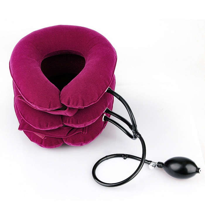 Household Full Cashmere Cervical Traction Instrument Neck Protection Inflatable Cervical Spine Ma...